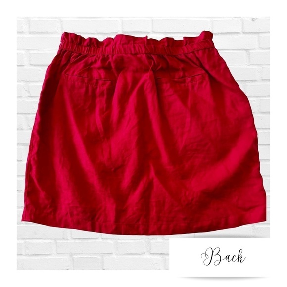St Tropez 100% Linen Summer Skirt in Strawberry Red Pink Women’s Size Medium … - Picture 3 of 6